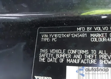 2015 Volvo S60 Premier из США, поврежденный, VIN YV1612TK4F1345481